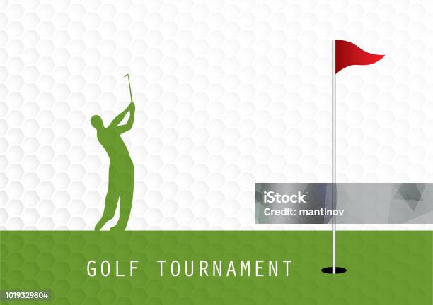 Golf Tournament Invitation Flyer Template Graphic Design Stock Illustration - Download Image Now