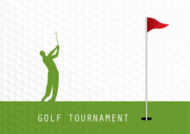 Vector illustration of Golf tournament invitation flyer template graphic design