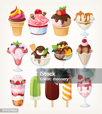 16,635 Ice Cream Sundae Illustrations & Clip Art - iStock | Ice cream, Ice  cream sundae background, Ice cream scoop
