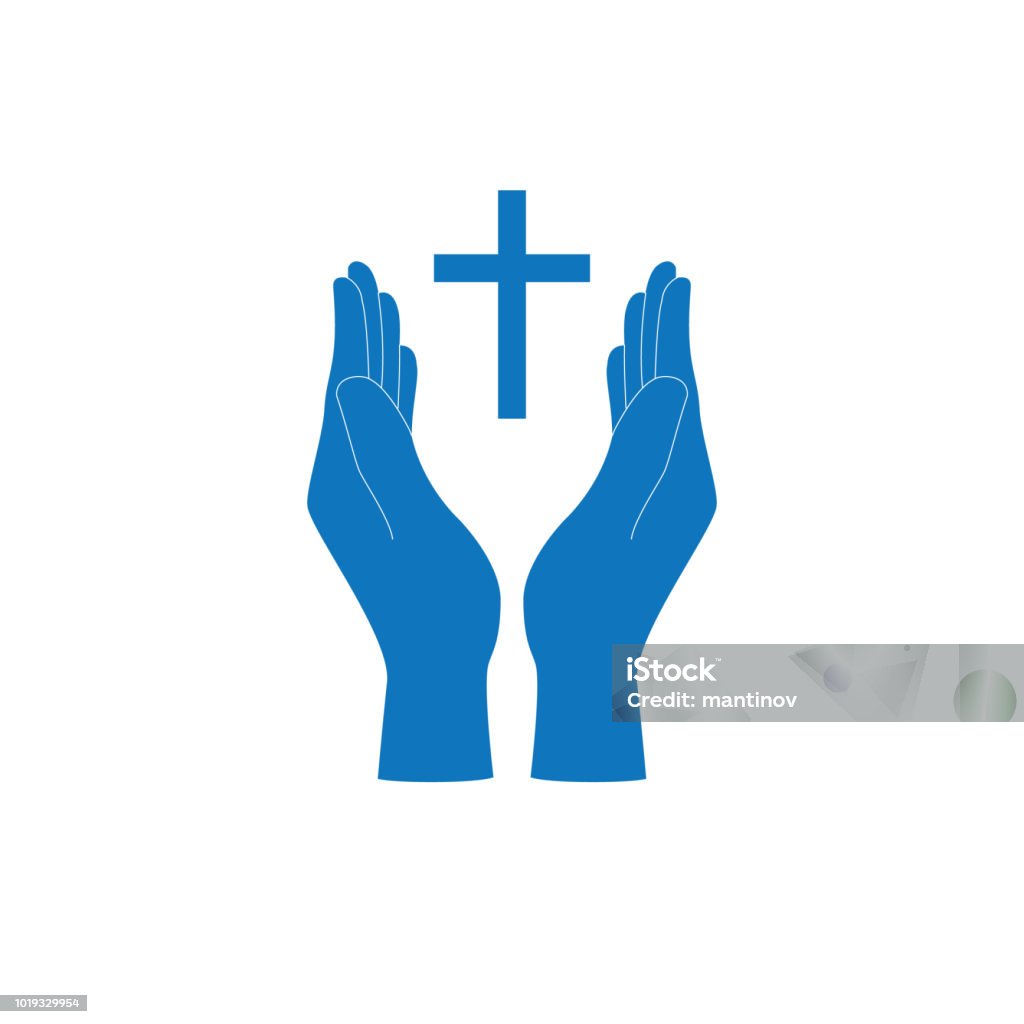 Thánh Giá Kitô Giáo Và Bàn Tay Thờ Phượng Và Cầu Nguyện Cho Biểu ...