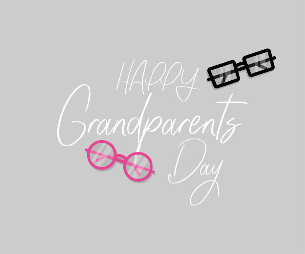 счастливый день бабушки и дедушки. прохладный баннер или поздравительная открытка. eps10 - 2802 stock illustrations