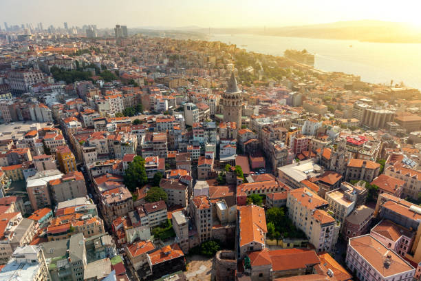 istock Galata tower in Istanbul. 1019334626