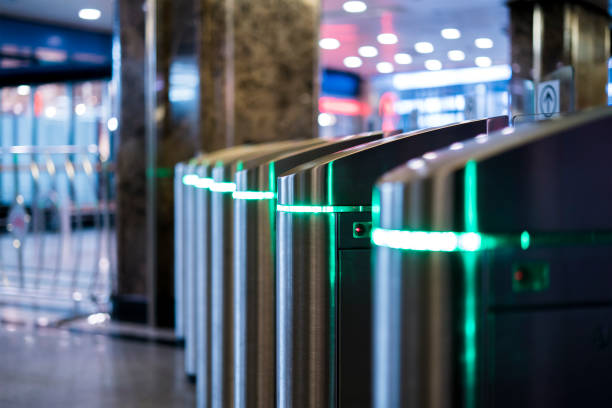 istock subway metro turnstile entrance gateway with electronic card access 1019335592