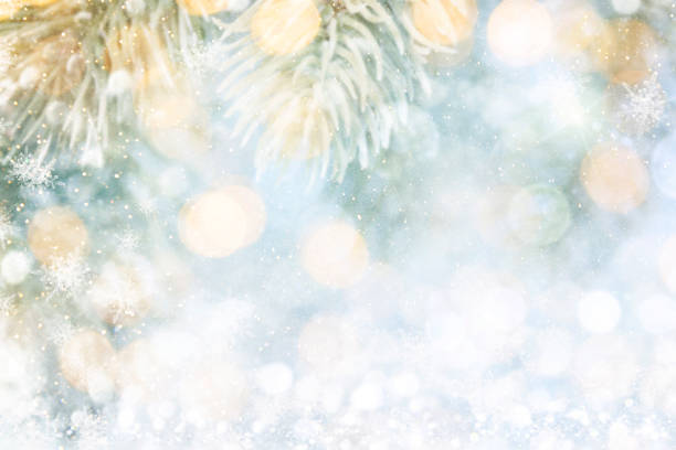 istock Blurred background with bokeh. Christmas and Happy New Year greeting card. 1019355158