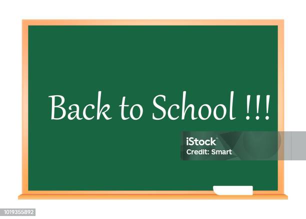 Back To School Education Green Color Vector Illustration Stock Illustration - Download Image Now