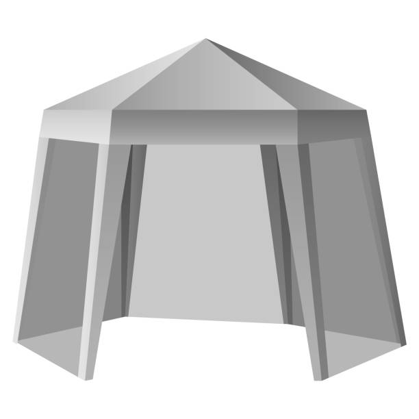 istock Promotional outdoor tent mockup, realistic style 1019358682