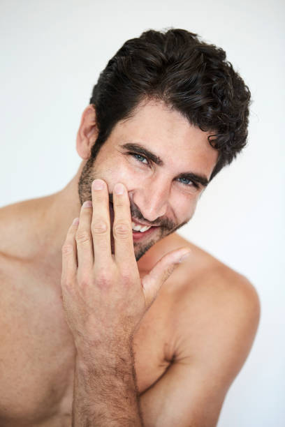 istock Blue eyed shy guy 1019362346