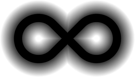 Black Simplistic Infinity Sign Infinity Symbol Black Simple Glow With Transparency Eps 10 Isolated ...