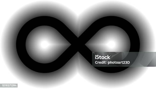 Black Simplistic Infinity Sign Infinity Symbol Black Simple Glow With Transparency Eps 10 Isolated ...