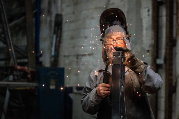 istock Industrial Worker welding steel 1019371614