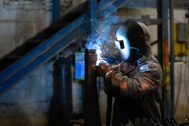 istock Industrial Worker welding steel 1019371814