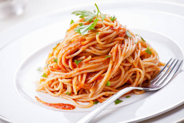 istock Pasta With Homemade Tomato Sauce 1019378614