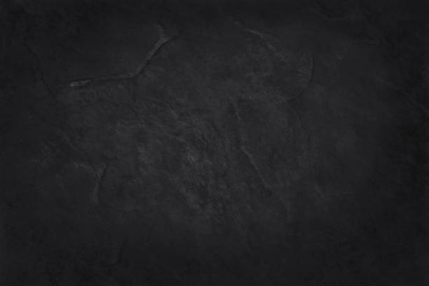 istock Dark grey black slate texture in natural pattern with high resolution for background and design art work. Black stone wall. 1019384534