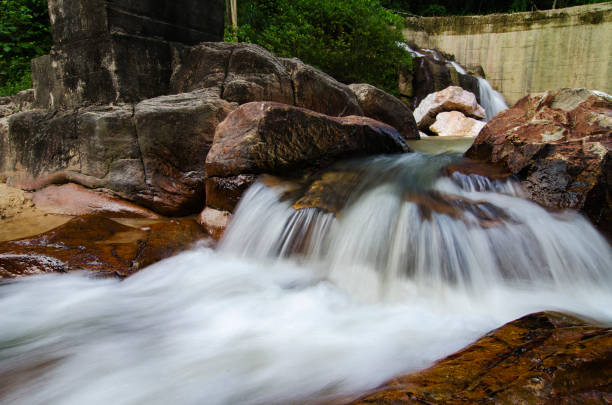 istock amazing cascading tropical waterfall. wet and mossy rock 1019384776
