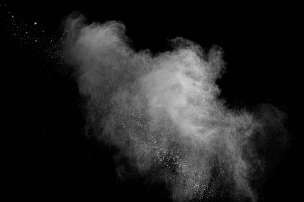 istock White gray powder explosion on black background. 1019385650