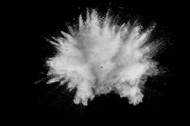 istock White gray powder explosion on black background. 1019385726
