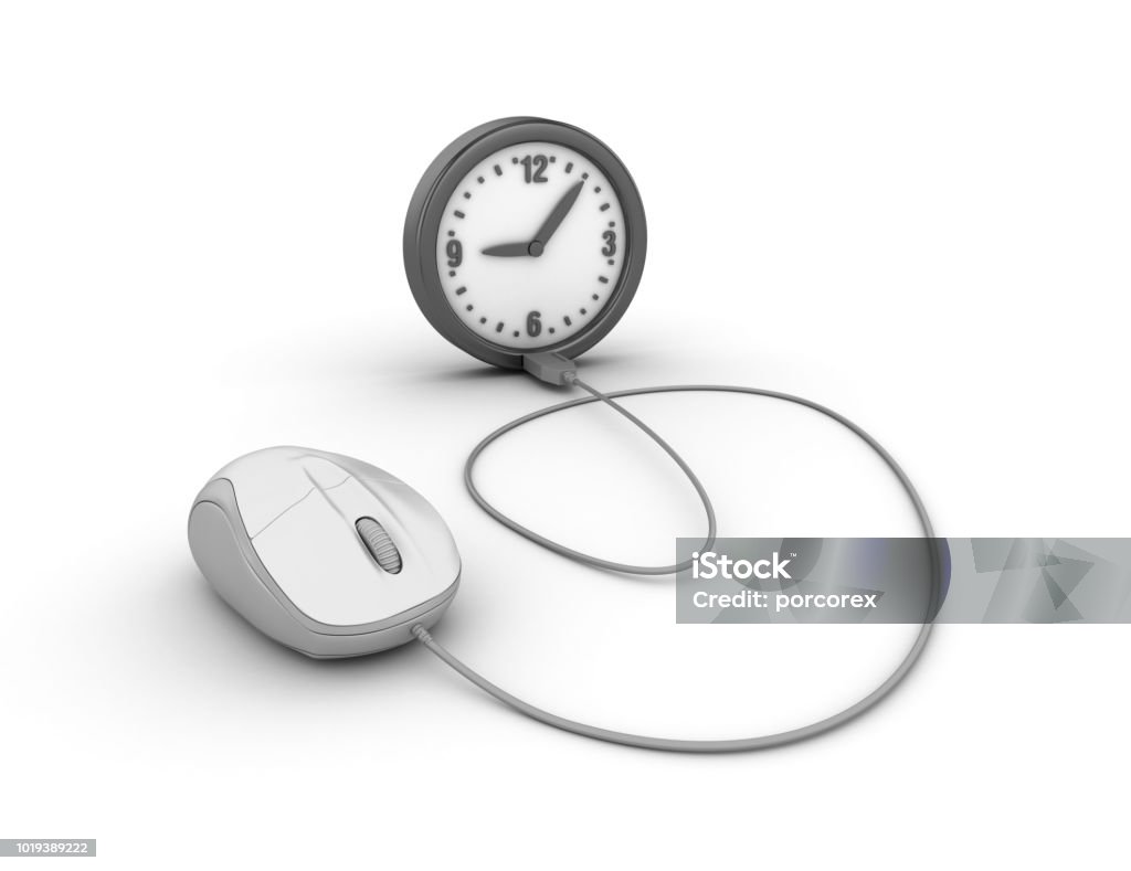 Computer Mouse Watch Wall Clock With Computer Mouse 3d Rendering Stock Photo - Download ...