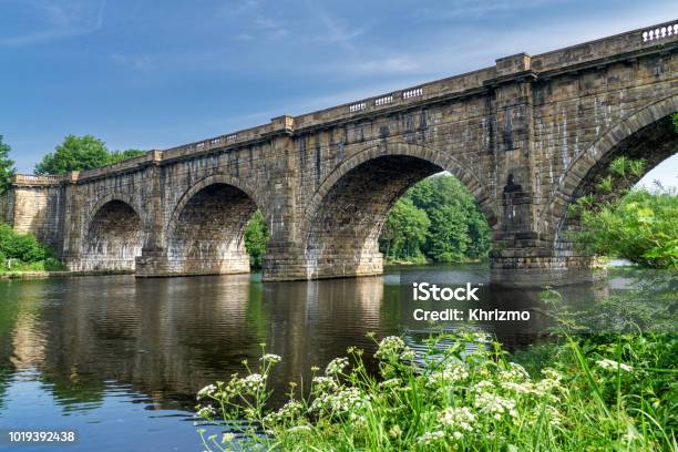 The Lune Valley Aqueduct Which Carries The Lancaster Canal Over Stock Photo - Download Image Now