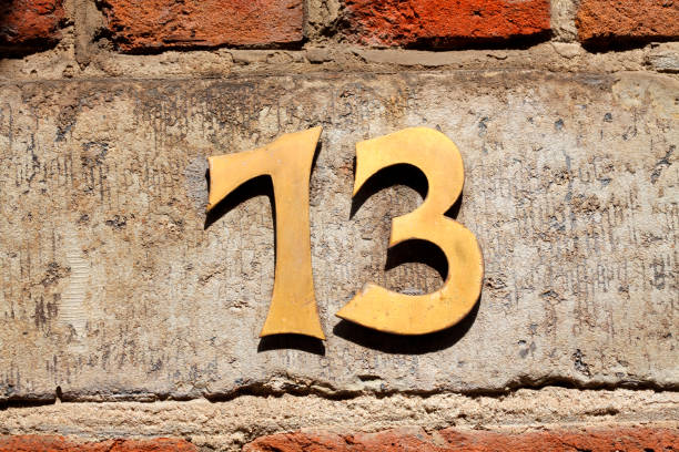 istock House number plate No. Thirteen 1019396942
