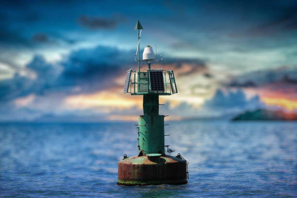 Navigation Buoy with Solar Panels