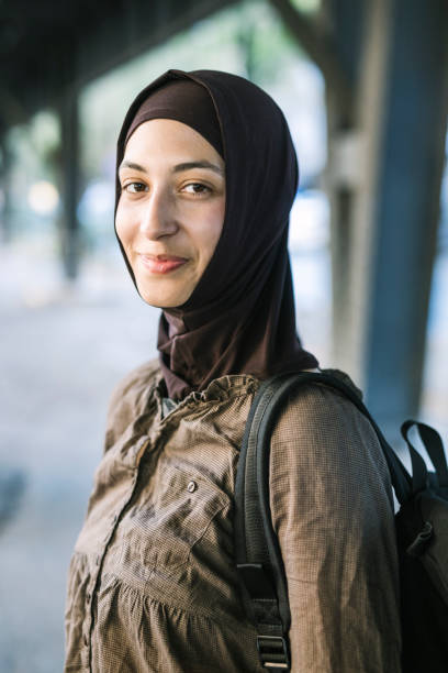 istock Side viewed portrait of a middle eastern woman. 1019425810