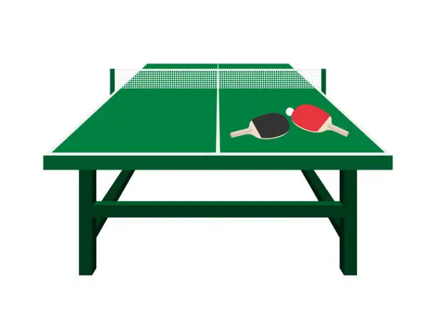 Vector illustration of table‐tennis table