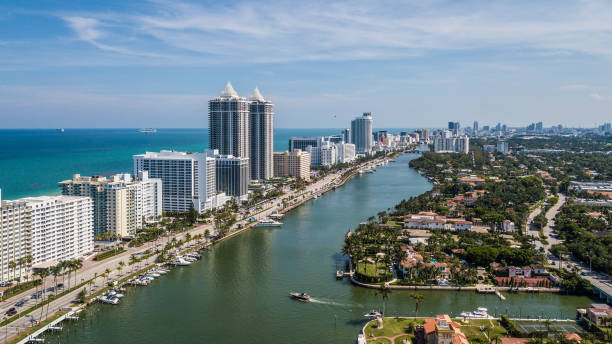 istock Miami Beach Intracoastal Aerial South View 1019437762