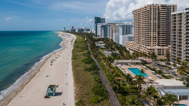 istock Miami Beach Boardwalk Aerial View 1019445046