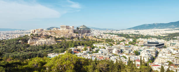 istock Aerial panoramic view of Athens with Acropolis hill, Greece 1019453548