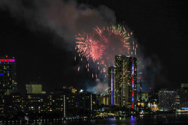 istock 4th of July Fireworks in Downtown Miami 1019456058