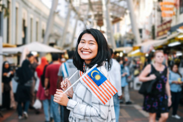 Women celebrate Malaysia Independence Day Malaysia Independence Day malaysia stock pictures, royalty-free photos & images