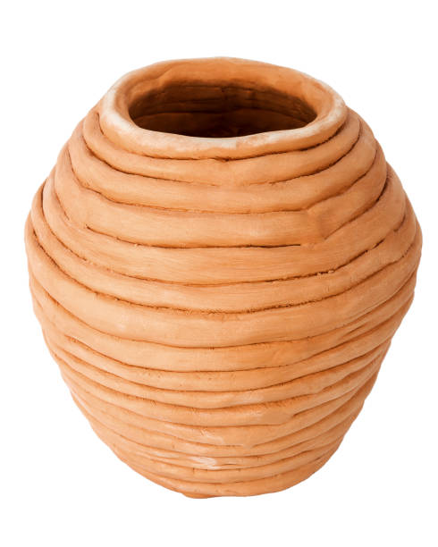 istock Unglazed coiled pottery pot made of red clay 1019459972