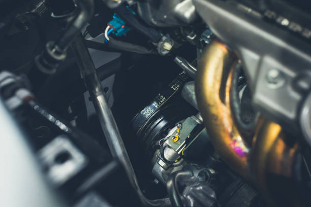 istock Close up shot of car engine for background 1019460706