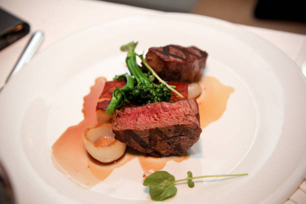 istock fine dinning with a steak cook to perfection 1019467312