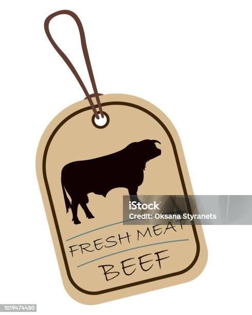 String Tag Meat Label Stock Illustration - Download Image Now -  Agriculture, Animal, Bacon - iStock