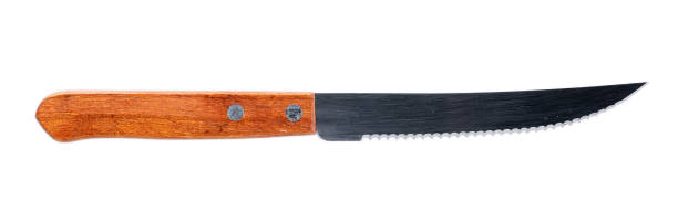 istock Steak knives isolated on white background 1019475402