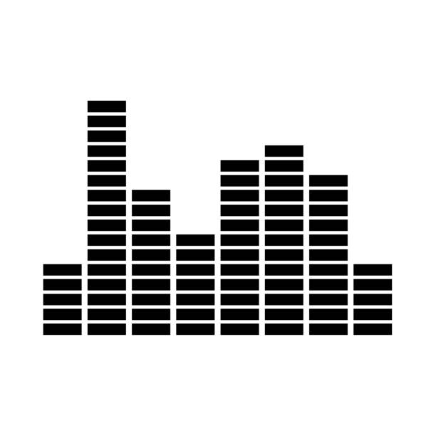korektor muzyki to czarna ikona . - high peaks audio stock illustrations
