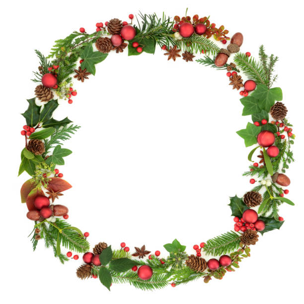 istock Traditional Christmas Wreath Garland 1019499178