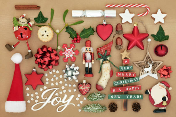 istock Christmas Joy Sign and Decorations 1019499358