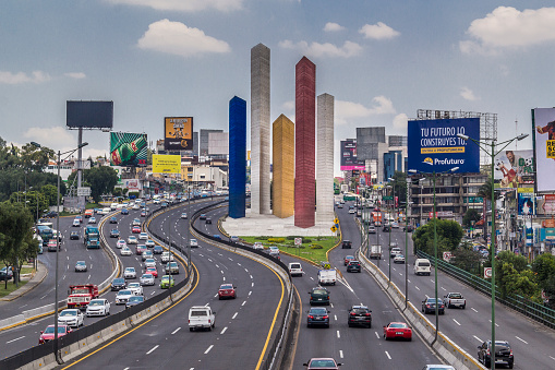 architectural monument build by Goertiz and Barragán at the entrance to an important living district north of Mexico City, and beside one of the most important roads that cross this big metropolis