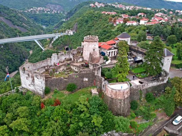 Trsat is part of the city of Rijeka, Croatia, with a historic fortress in a strategic location and several historic churches.