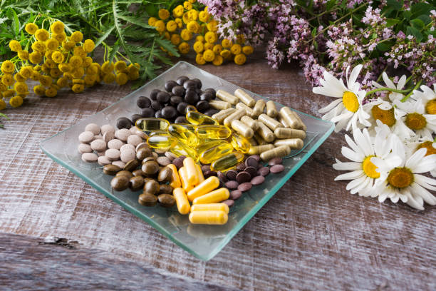 istock Ayurvedic herbal pills as healthy life concept 1019528784