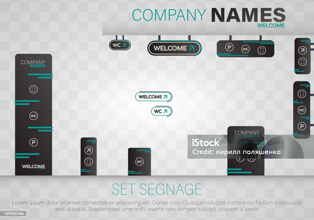 Signage Set Set Signage Vector Stock Illustration - Download Image Now - Airport ...