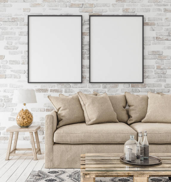 istock Mock-up frame in interior background,Scandinavian style 1019535368