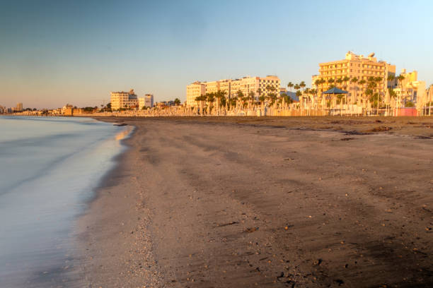 istock Empty beach at the early morning in Larnaca Cyprus 1019544430