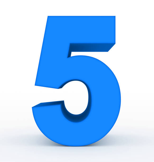 istock number 5 3d clean blue isolated on white 1019544794