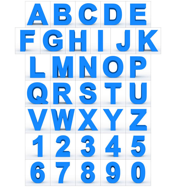 istock letters and numbers 3d blue isolated on white 1019544908