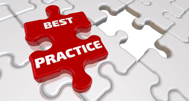istock Best practice. The inscription on the missing element of the puzzle 1019553840