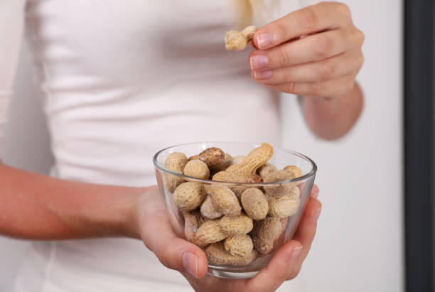 istock Peanut Food allergy symptoms rush, itching, skin redness. 1019565690