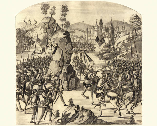 istock Froissart's Chronicles, Battle of Neville's Cross, 1346 1019569060